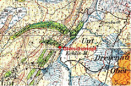 Karte - Gletschertopf bei Scheffau